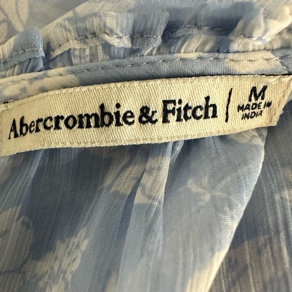Abercrombie and Fitch boho tiered slip Blue Floral Dress - Picture 12 of 14